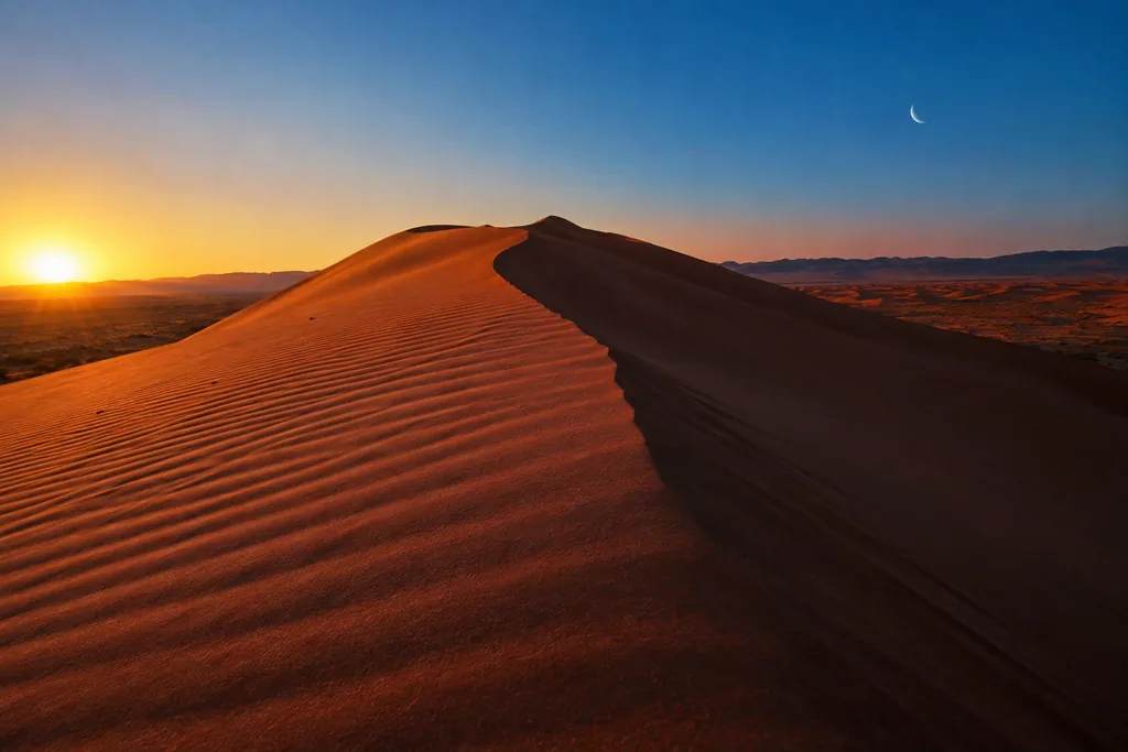 Red Dunes and Shadows